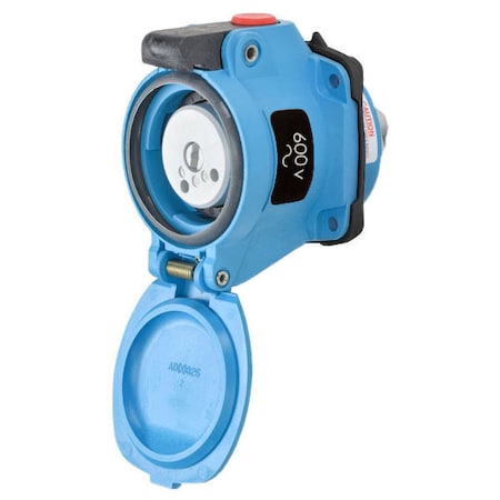 Meltric Pin & Sleeve Receptacle, 20 A, 600V AC, 2 Pole, Screw Terminals Wire Connection Type Blue, NEMA 4X 63-14142-843